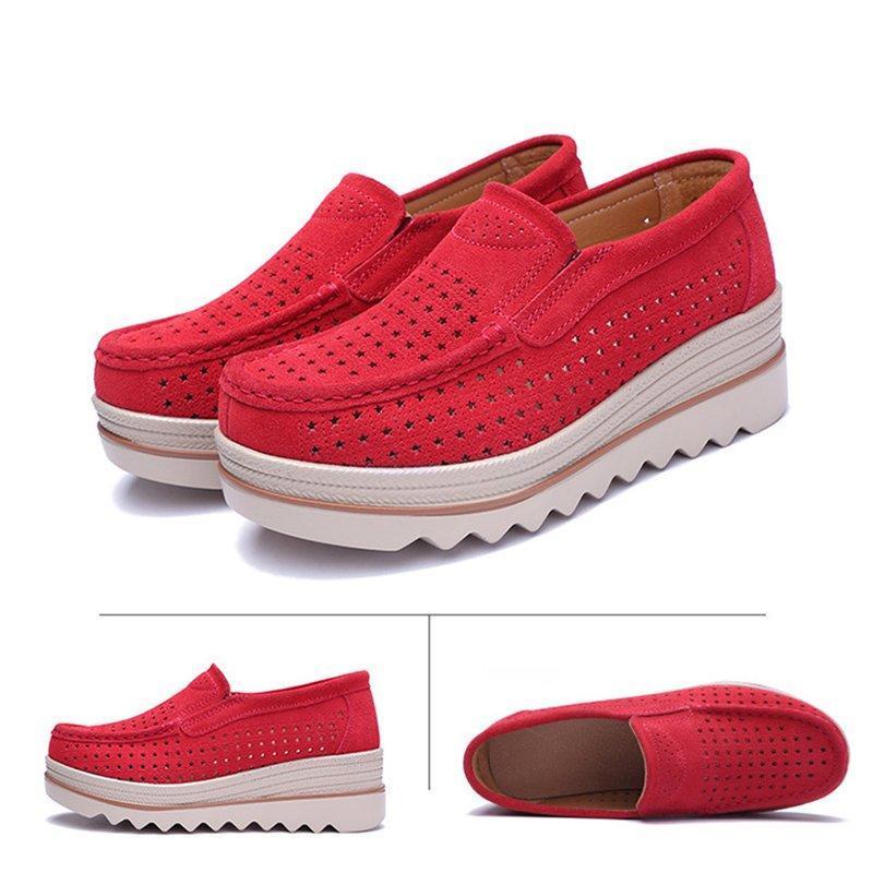 Women Flocking Creepers Casual Comfort Slip Slop Shoes