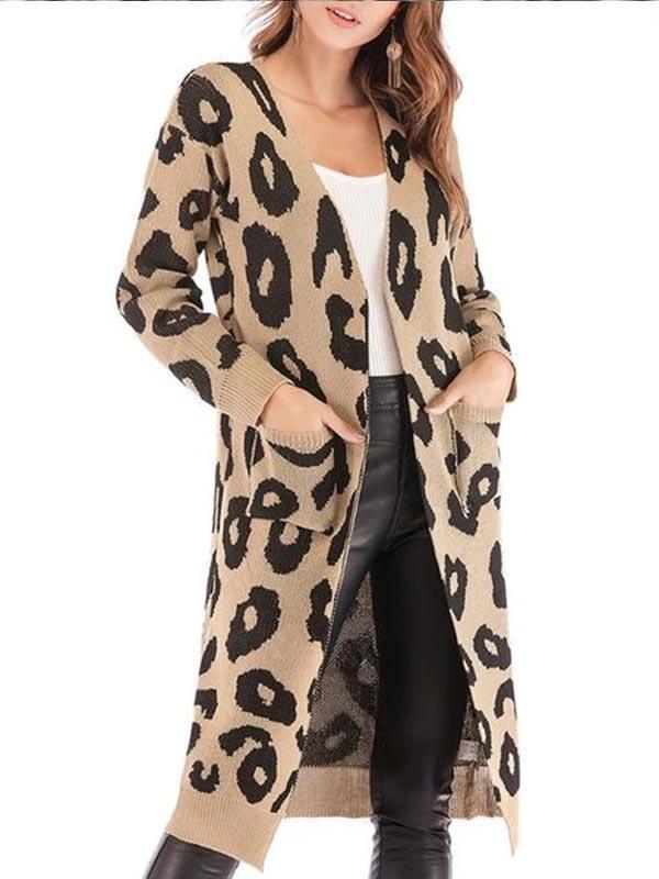 Leopard Print Long Sleeve Cardigan