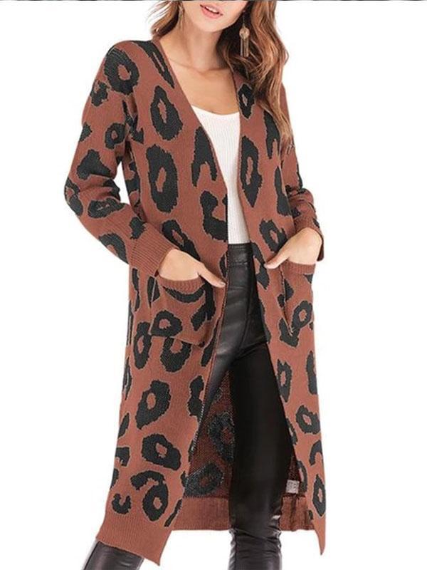 Leopard Print Long Sleeve Cardigan