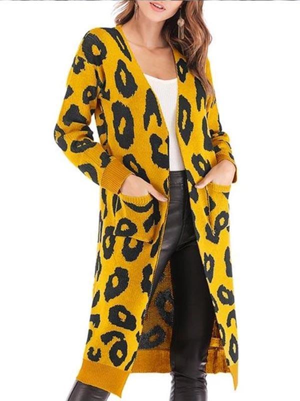 Leopard Print Long Sleeve Cardigan