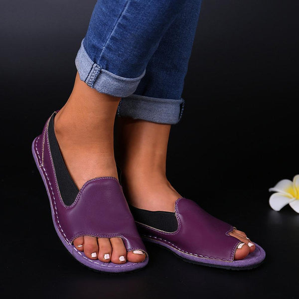 Big Size Women Casual Comfy Clip Toe Slip On Flat Sandals