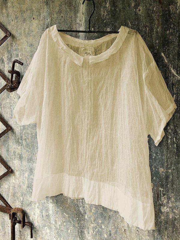 Women Casual Short Sleeve Round Neck Tops